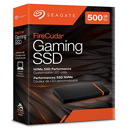Image of Seagate STJP500400 Acrylic, Bamboo Firecuda Gaming SSD 500GB External Solid State Drive USB-C USB 3.0 with NVMe for PC Laptop