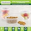 Freshware Food Storage Containers with Lids [60 Pack 8, 16, 32 oz, 20 sets each size] Plastic Deli Containers, Meal Prep Containers, Microwave and Freezer Safe, Stackable, Leakproof, BPA Free, Clear