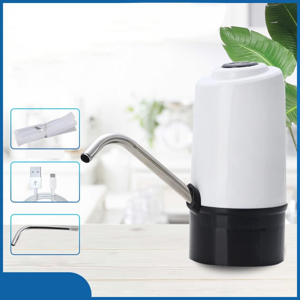 UPKOCH 1pc Household Smart Electric Water Dispenser Easy to Use Charging for Home Kitchen Office and Travel White