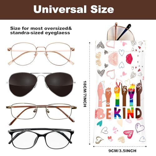 Image of Anikathy 2Pcs Sunglass Eyeglass Glasses Case Soft PU Leather with Cleaning Cloth Portable Glasses Pouch Bag for Men Women
