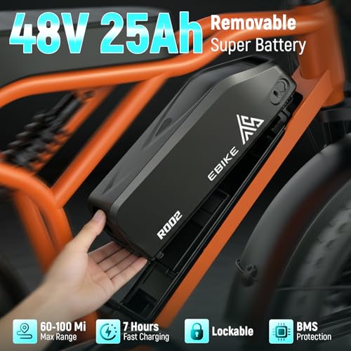 Image of TST Electric Bike for Adults, 1500W Peak Motor, 28 MPH, 20 inch x 4.0 inch Fat Tire E-Bike, 48V 15Ah Removable Battery, Dual Hydraulic Disc Brakes, Dual Suspension, LCD & APP Control, Ebike with Holder