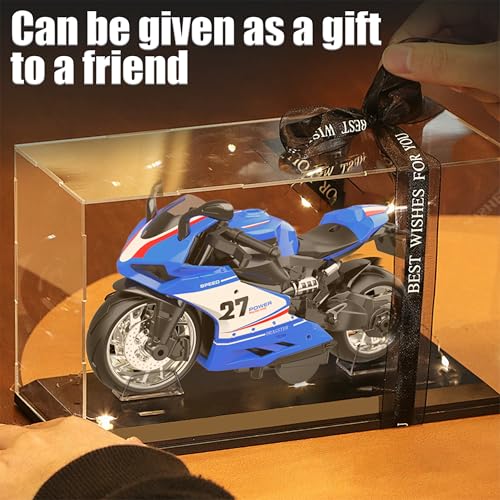 4 Pack Friction Powered Alloy Metal Motorcycle Toys, 1:12 Scale Pull Back Toy Cars for Kids Playing, Diecast Collection Gift for Man, for Birthday Christmas Anniversary Present