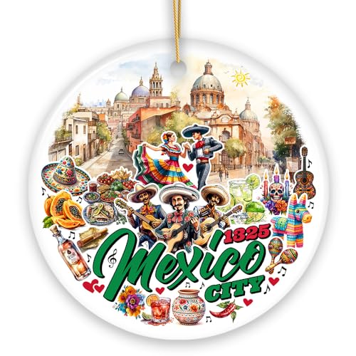 Colorful Mexico City ornament