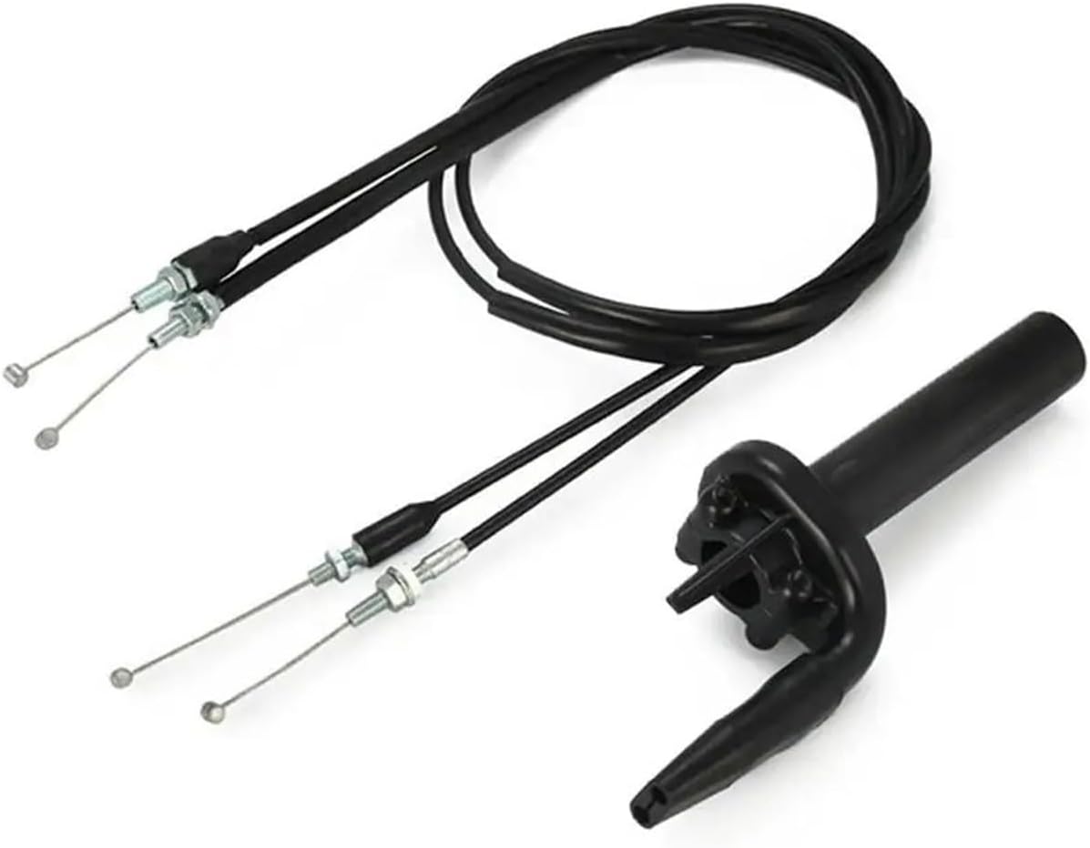 Motorcycle Handlebar Twister Throttle Tube Pull Push Cable Compatible CRF250R CRF450R CRF250X CRF450X RMZ250 RMZ450 KX250F(Cable)