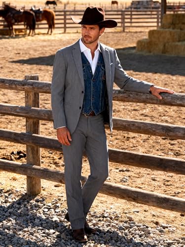 Image of Barry.Wang Men's Vintage Corduroy Blazer Jackets Business Casual Sport Coat | 2 Button,Notch Lapel,Patch Front Pockets,Regular Fit,Daily Wear,Office,Country Western Style,Church Gathering,Homecoming