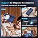 for Samsung Galaxy Z Fold 7 Case with Privacy Screen Protector, [Compatible with Magsafe] [Hidden Kickstand][Hinge Protection] Full Body Hard Shockproof Slim Phone Cover for Z Fold 7 - Blue