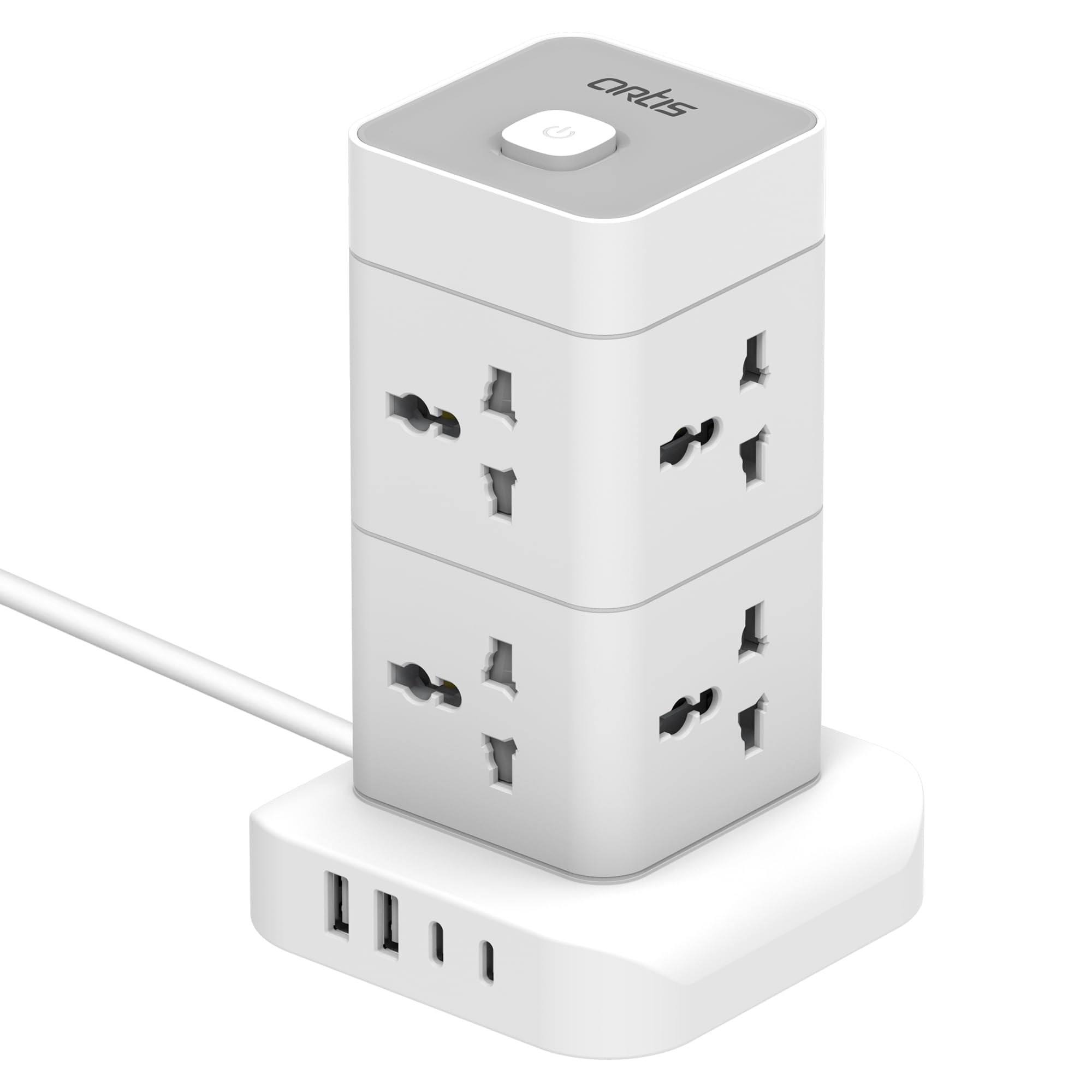Artis AR-8SS-4USBCB 8 Universal Sockets with 2 USB-A & 2 USB-C Port with Circuit Breaker Surge Protector.-image-30