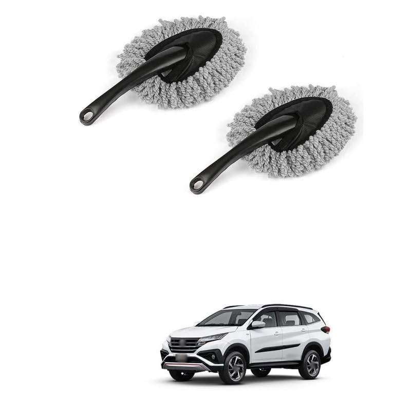 LOVMOTO Car BR-US, 2PC Super Soft Microfiber Car Dash BR-US Detail Brush Set Interior Exterior Cleaning ing and Washing Tool for Car Motorcycle Automotive Comfortable with Ru-sh