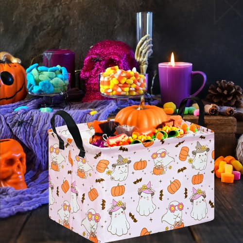 Image of Halloween Shelf Nursery Storage Basket Laundry Hamper Storage Box and Bins for Kids Home Clothes with Handles
