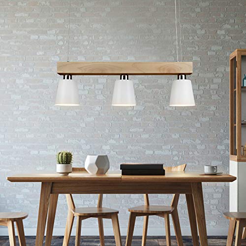 LOG BARN Lampadario Industriale 3 Luci – Sospensione Vintage In Metallo Bronzo, Paralumi Cilindrici