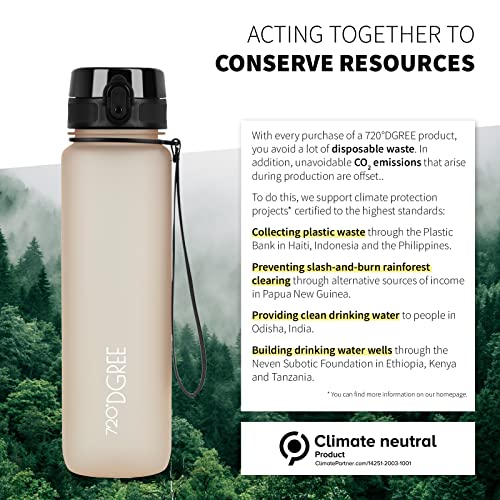 Image of 720DGREE Water Bottle 1 Litre Sports inchuberBottle inch SoftTouch + Strainer - BPA-Free - Water Bottle for University, Work, Fitness, Bike, Outdoor, Job - Sports Bottle Made of Tritan - Lightweight