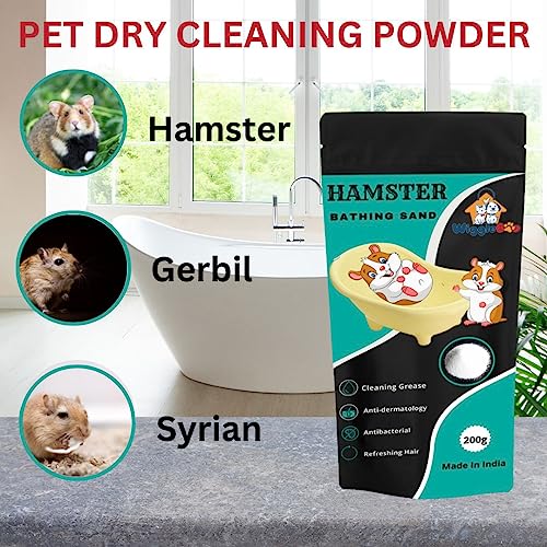 Image of Dust-Free Hamster Sand Your Tiny Friend's Ultimate Bathing and Bedding Solution |Desert Dreams|Pamper Your Hamster|Tiny Paws, Fresh Play|Tiny Friends, Big Care|Hamster Grooming Sand| 200 Grm