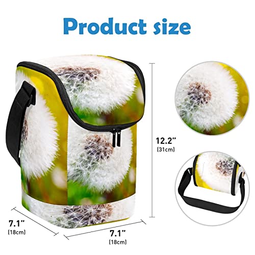 Bolsa de almuerzo con diseño de diente de león y cierre seguro de cremallera 4