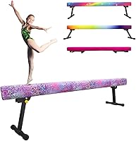 Vista 1 de Viga de equilibrio de 2,4 m ajustable y plegable ultrasimple, equipo de gimnasia de barra de piso alto y bajo de ante, no requiere herramientas