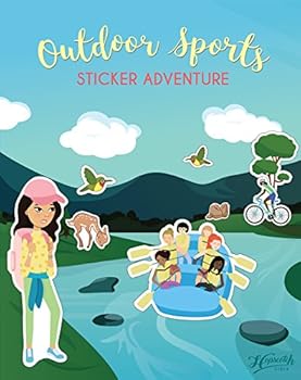 Paperback Hopscotch Girls Outdoor Sports Sticker Activity Book Confidence for Kids Ages 4-8 & Toddler 24 Pages Book