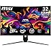 MSI MAG 321CUPDE QD-OLED 32 Zoll UHD Curved Gaming Monitor - 1700R, 3840 x 2160 Quantum Dot OLED Panel, 165Hz / 0,03ms, 99% DCI-P3, Delta E≤2, DisplayHDR True Black 400, DP 1. 4a, HDMI 2.1, USB Type-C