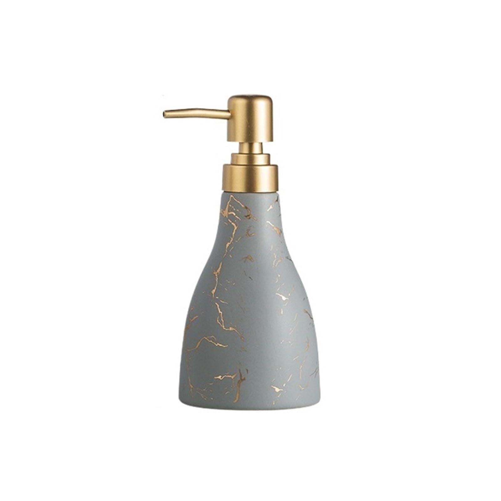 Soap Dispenser Ceramic Soap Dispenser Hotel Club Bathroom Lotion Press Pump Bottle(Gris)