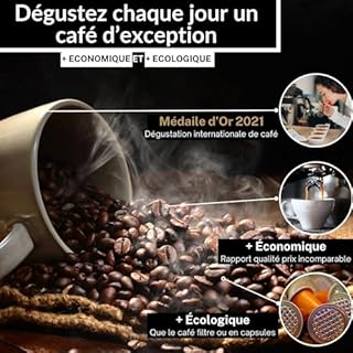 NICO - Café grain PREMIUM 100% Pur ARABICA | Médaille d'Or 2021 Dégustation Sélection Cafés du Monde | Paquet 1 KG | Intensité 7/10 | Grains Notes & Saveur Fruités et Florales Torréfaction Italienne