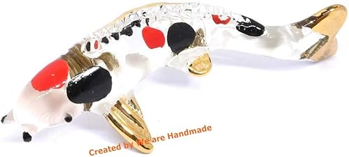 Miniatura 6 de Mini figuras de carpa de pez Koi hechas a mano de 3 pulgadas, arte de vidrio soplado, lindas figuras coleccionables, ideas de regalo, animales en