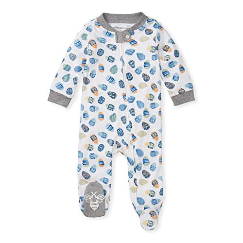 Image of Burt's Bees Baby unisex-baby Sleep & Play, Organic One-piece Romper-jumpsuit Pj, Zip Front Footed Pajama