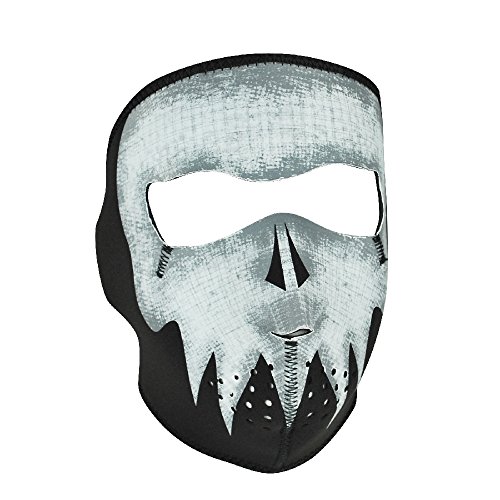 Balboa Full Mask ; Neoprene ; Glow-in-The-Dark ; Gray Skull - WNFM081G