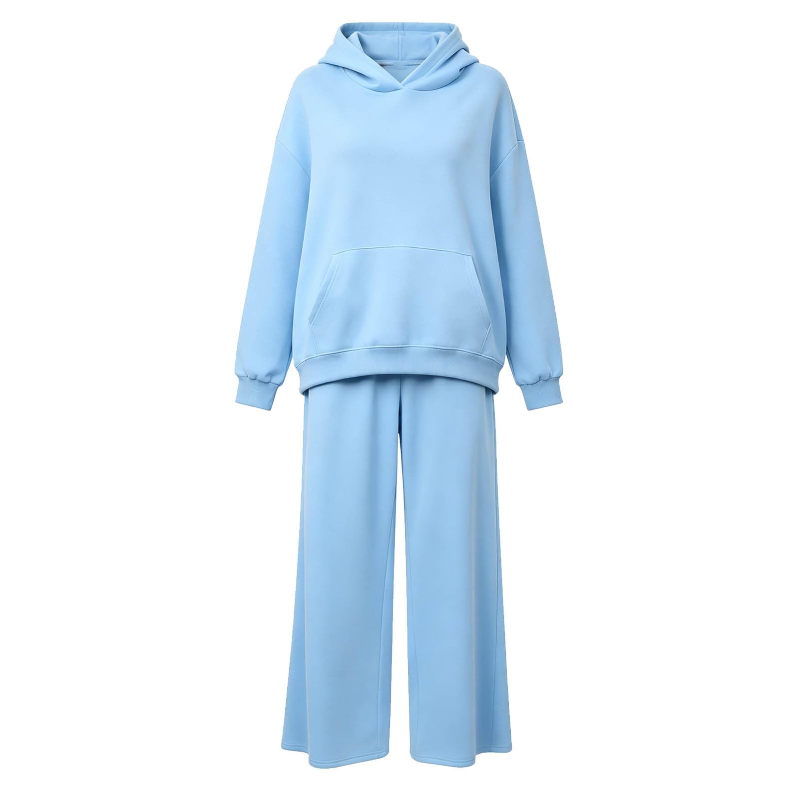 Generico Completo Felpa Donna,Comoda Felpa Con Cappuccio Da Abbinare A Pantaloni Con Tasche – Felpa A Maniche Lunghe Tju Completo Casual Da Casa Per Il Comfort Quotidiano
