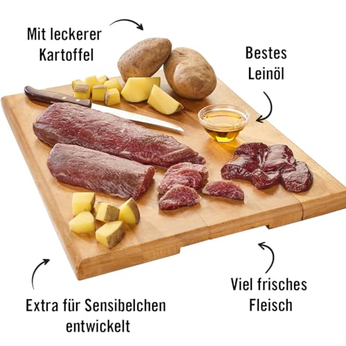 Dogs'n Tiger Monoprotein, Sattelfest, Adult Premium Hundenassfutter mit Pferdefleisch & Kartoffeln, hypoallergen, ohne Getreide, Zuckerzusatz, Mit optimale Verträglichkeit, 6X 400g