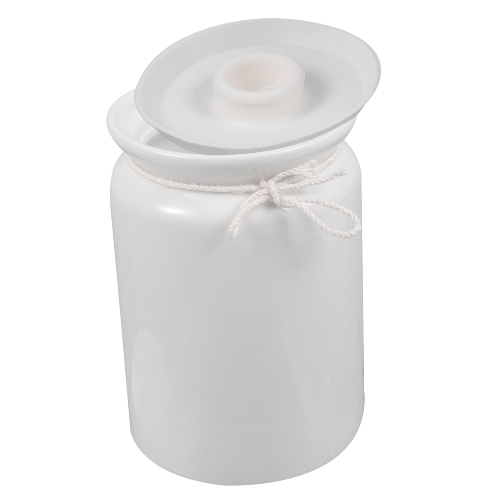Tarro de Cerámica Blanco de 800ml Tapa de Silicona | Azúcar y Café en Restaurante u Hotel, Cierre Eficaz, Fácil de Limpiar, Uso Versátil