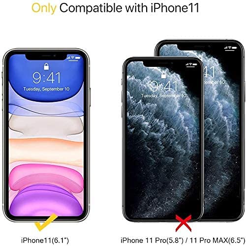 Image of VONZEE Anti Scratch Semi Translucent Cover for iPhone 11 Case, Premium PC + TPU Phone Cases Drop Proof, Slim Anti Yellowing Never Yellowing Shockproof
