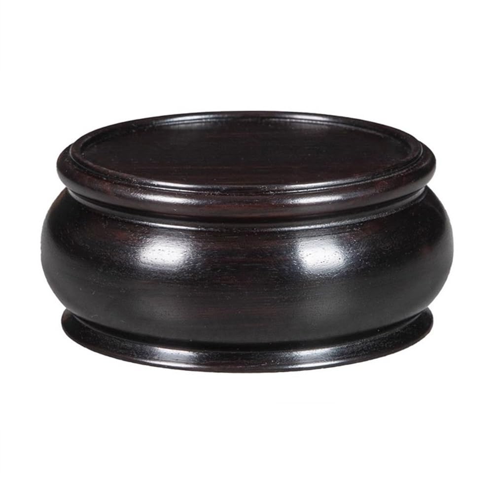 F4j5L7g2 Display Stand Base Round Blackwood Home Vase Fishbowl Display Stand, Bonsai Teapot Ornaments Base