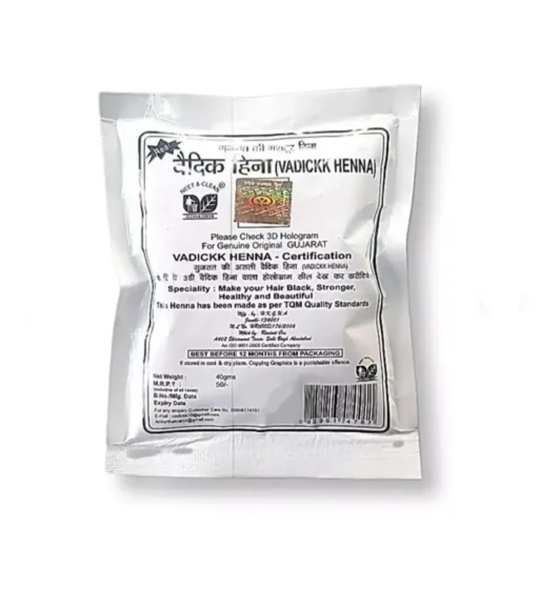 Vadickk Henna Natural Hair Color, 40g, Pack of 5, Black-picture-11
