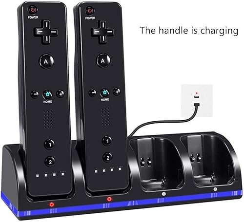 Miniatura 9 de Estación de carga de batería 4 en 1 con cable USB, para consola de juegos W-Ii Control remoto Gamepad