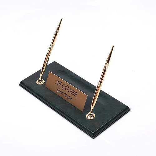 Miniatura 4 de Juego de escritorio de cuero, 10 piezas, bandeja de documentos individuales, organizador de escritorio (verde)