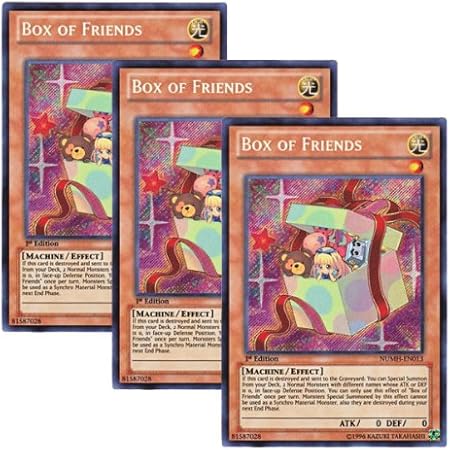 Amazon 3枚セット 遊戯王 英語版 Numh En013 Box Of Friends おもちゃ箱 シークレットレア 1st Edition トレカ 通販