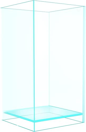 Miniatura 9 de FZONE 9 galones Acuario para peces sin borde de bajo contenido de hierro Nova Clear Ultra-Blanco con bordes biselados de 45° de vidrio translúcido