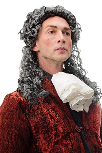 WIG ME UP  68838 P103/68 Peluca Hombres Mujeres Carnaval Gris Negro Rubio Mezclar mójol quinqui macarra Rizado Noble barroca