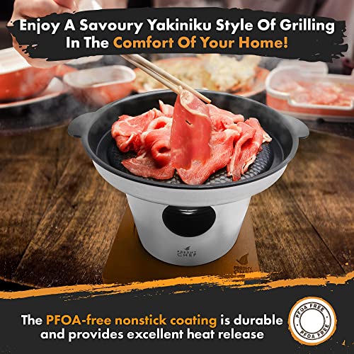 Freshy Chef Portable Bbq Grill – Non-Stick Mini Grill To Enjoy Japanese Yakiniku At Home – Small Bbq Grill With Optimal Heat Release – Lightweight & Smokeless Grill – Stainless Steel Small Grill #TOP5