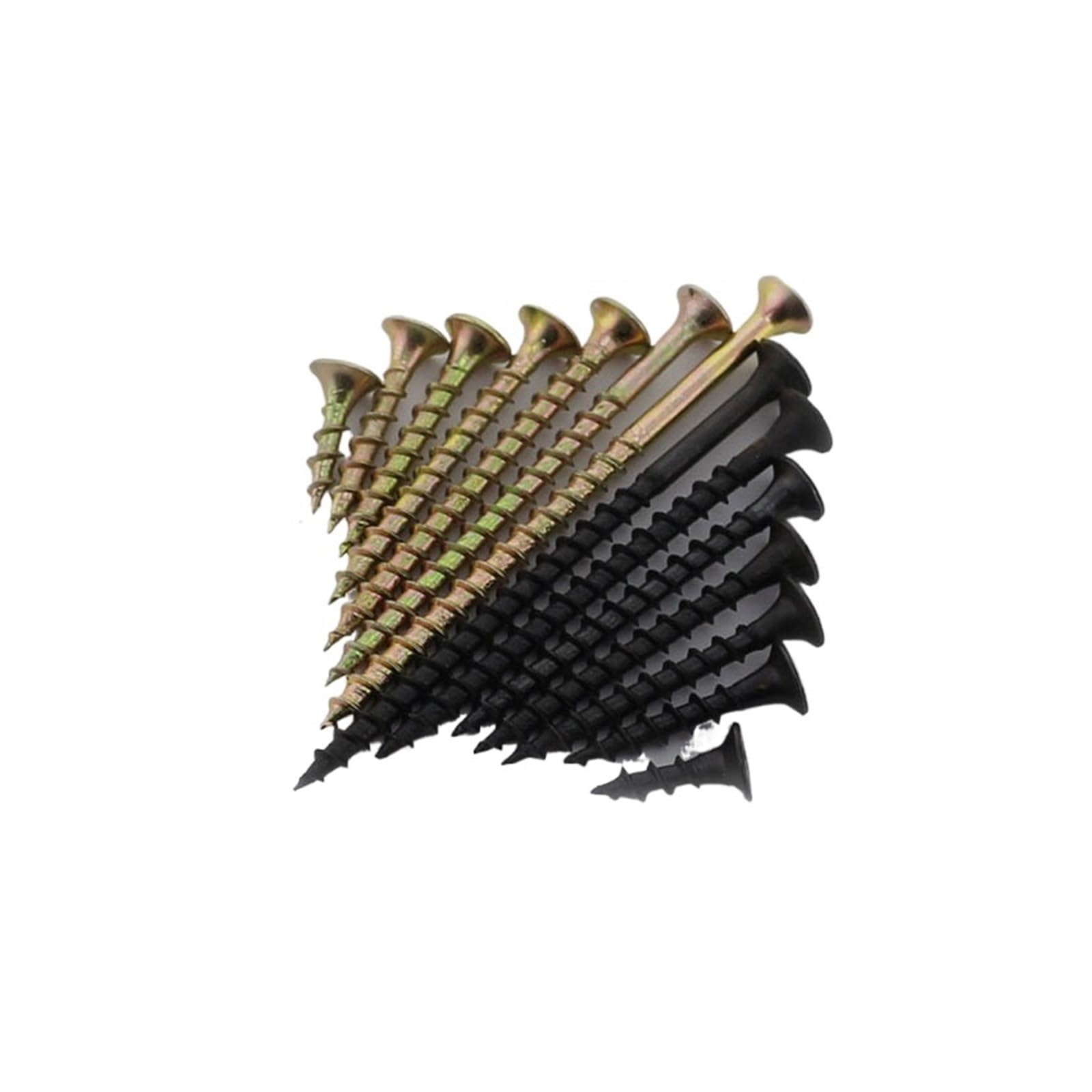 Viti a filetto singolo, viti per legno multiuso, Vite autofilettante M4 Testa svasata a croce Acciaio al carbonio autofilettante Colore zinco nero Vite for cartongesso con punta in zinco Vite Phillips