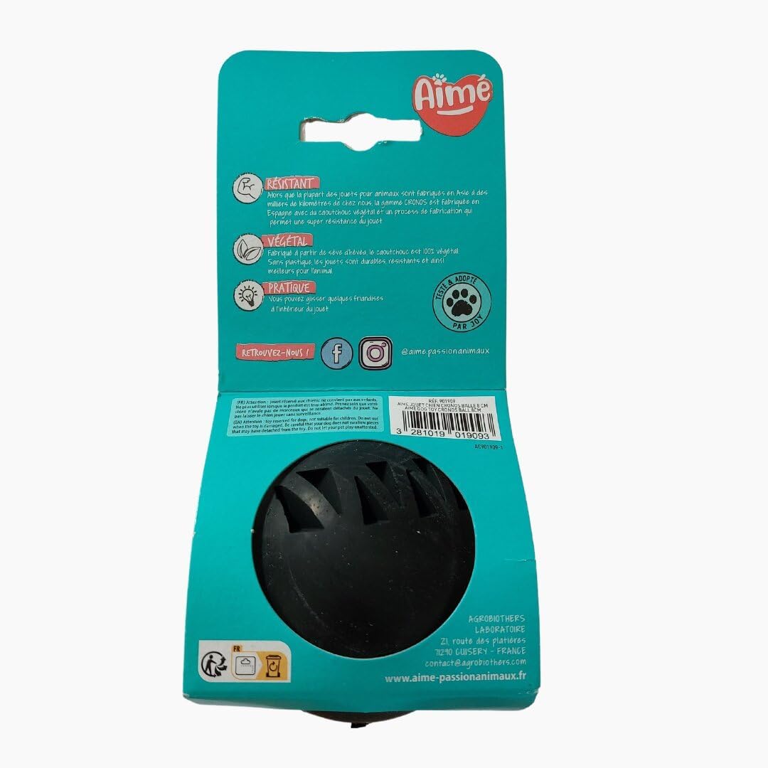 Indestructible Dog Toy - 100% Natural Rubber by Aime