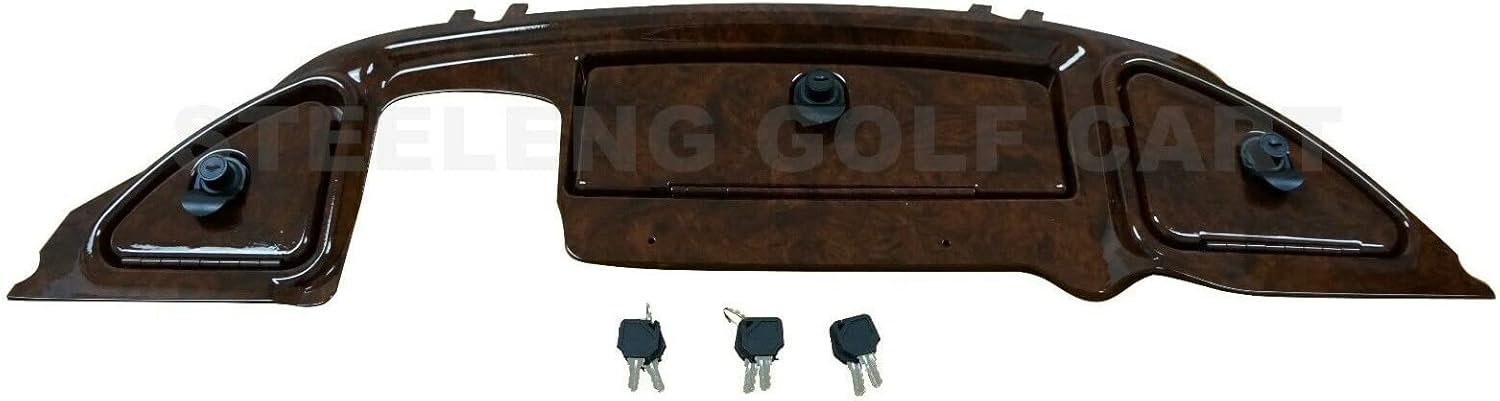 Steeleng Club Car Precedent Golf Cart Wood Grain Dash Panel Locking Glove Box 2004-2008