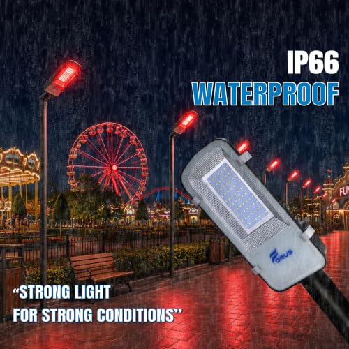 Image of Forus 30W Red Street Light Outdoor LED IP66 Waterproof Decorative Focus Lamp for Road Garden Events Security Terrace Landscape Pathway Building Festival Stage Party Celebration Lighting - 1 Pc