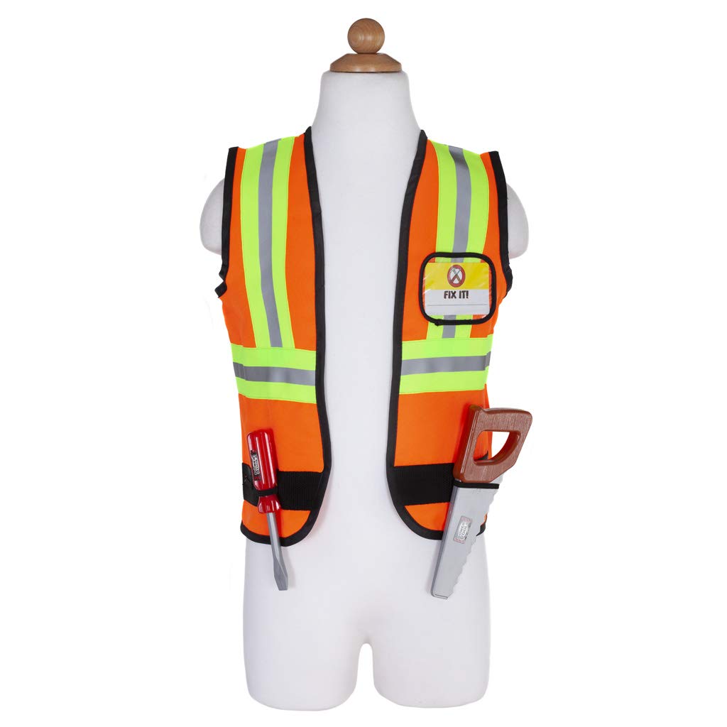 Great Pretenders Careers-Construction Worker Set with Accessories in Garment Bag Size 5-6 Dress-Up Play