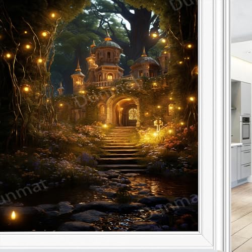 Vinilo adhesivo para ventana estilo vitral, 17.7x23.6 in miniatura 1
