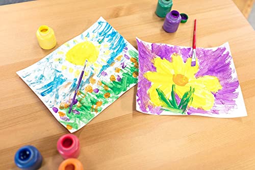 Kids Paint Set - 6 Count Kids Paint, Painting Paper Pad, 7 Paint Brushes For Kids - Washable Paint For Kids - Finger Paint Supplies, Paint Paper Book Ultimate Paint Set For Kids #TOP6