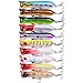 Aorace 10Pcs/Lot 8.5cm 11g Artificial Fishing Lures Kit 3D Eyes Hard Popper Lures for Saltwater Freshwater