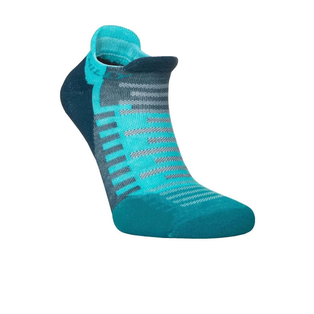 Hilly, Active - Socklet - Min Cushioning, Blue/Teal, Size L