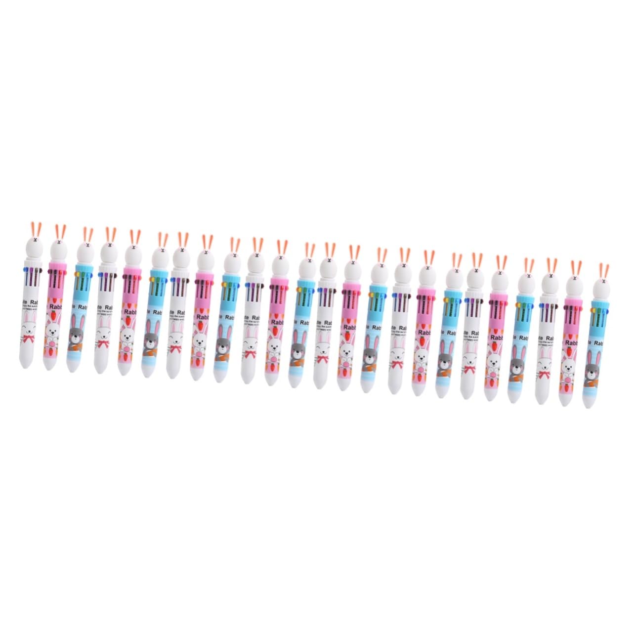 Sewroro 4 Ensembles Stylos À Bille Pour Garçon Fille Lot De Stylos Multicolores Roses Blancs Fournitures Scolaires Et Amusantes Pour Dessin Et 6 Pièces * 4