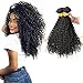 Produktbild LVY 9A echte haare Brazilian Kinky Curly Human Hair Bundles Brazilian Virgin Hair 3 Bundles Brazilian Curly Hair Weave Natural Black Total 300g10 12 14 Inch