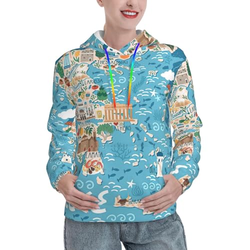 Sweat à capuche Grèce pour femme : confort et style contre le froid