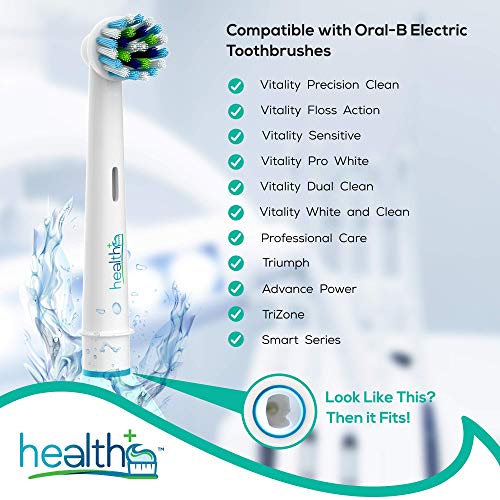 Compatible Oral B Braun Criss-Cross Replacement Heads For Electric Toothbrushes - 8-Pack | Standard Tooth Brush Heads With Dupont #TOP4